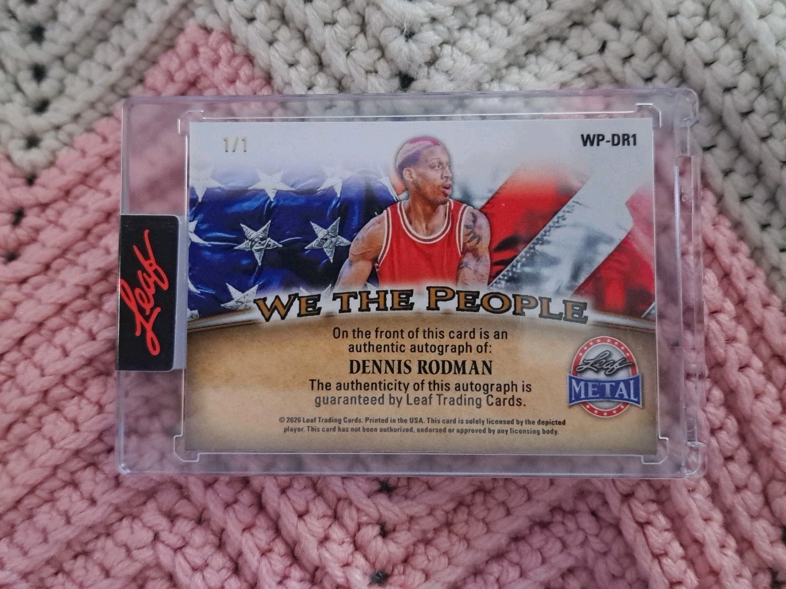 Dennis Rodman - We The People - Auto 1/1 Leaf 2025 Declaration Of Independence view 2