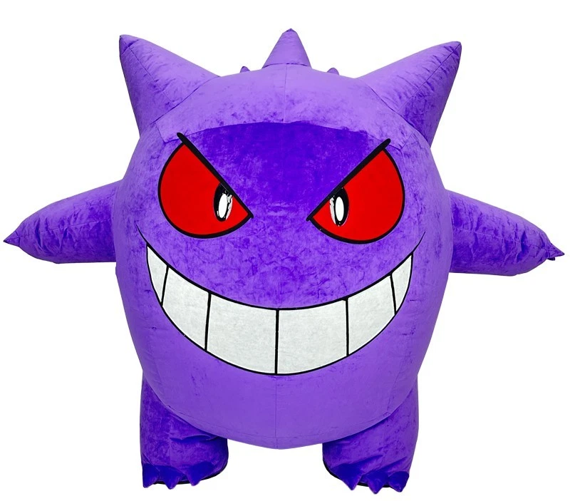 Disfraz Inflable Gengar Mascota Peluche Mono Halloween Juegos con disfraces Fiesta Traje Foto 2 de 4