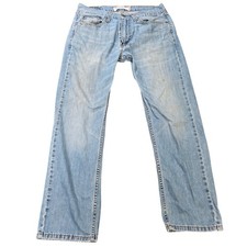 Levis 505 Regular Fit Jeans Men's Size 33x30 Light Wash Blue Denim Straight Leg
