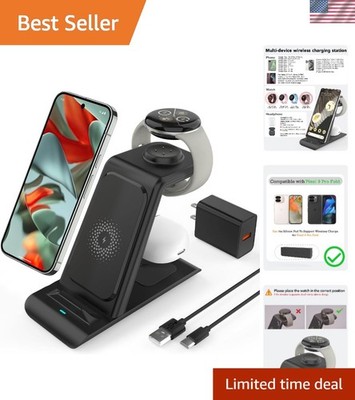 Multi-Device Charging Station for Google Pixel 10/9 Pro, Watch 3/2, Buds Pro