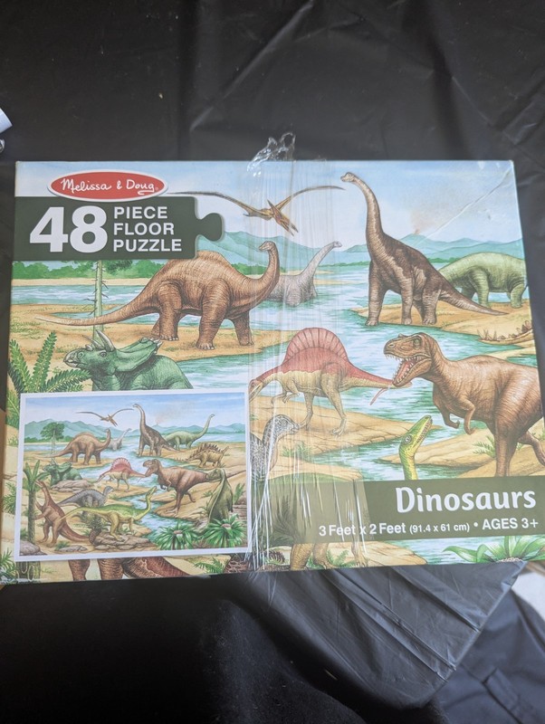 Melissa & Doug Dinosaurs 48-Piece Floor Puzzle 3 ft x 2 ft Ages 3+