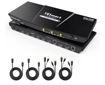 TESmart PAP KVM Switch 2 Monitors 2 Computers HDMI 4K@30Hz MSRP: $169