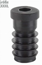 Gewindestopfen 25 mm M8 f&uuml;r Rundrohre | Kunststoff schwarz | 4er Set