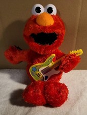 Sesame Street Rock and Rhyme Elmo Talking Singing 14-Inch Plush Toy Tested Works