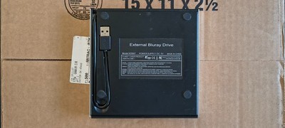 Alphami External Bluray DVD Disc Drive USB 3.0 with Power Cord Tested Working !