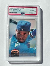 1992 Stadium Club #603 Ken Griffey JR. Members Choice PSA 10