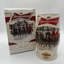 2014 Budweiser Holiday Stein Holiday Lane New w/ Open Box and COA Beer Stein