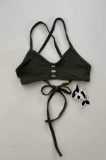 Jolyn Tomcat Bikini Top Size XS in Army Green - NEW