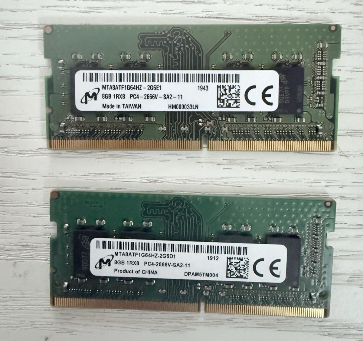 Micron DDR4-2666V (PC4-21300U) 8GB x 2本 Micron PC4-21300 (DDR4-2666) Bus Speed Computer RAM 8 GB Capacity