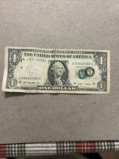 One Dollar Bill 2009 Error On Bill The L is on the wrong side Collectors Item