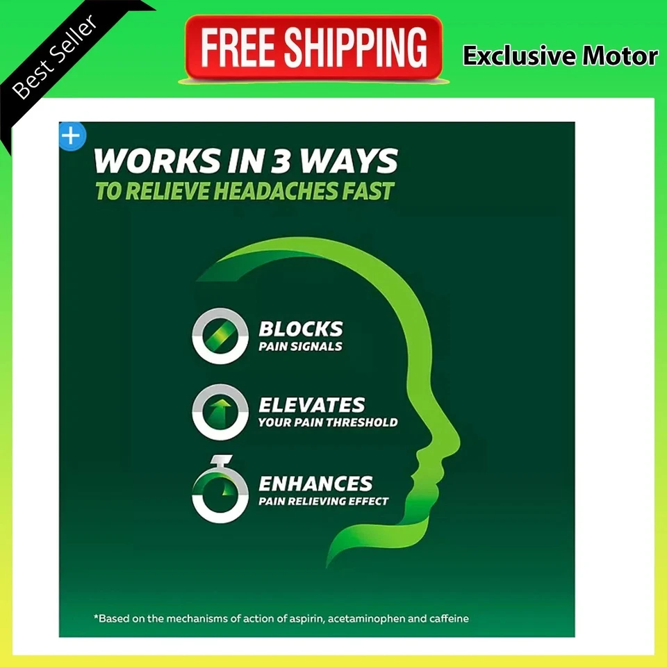 (Paquete de 3) Comprimidos Excedrin Extra Strength, ayuda para aliviar el dolor (250 mg., 300 ct.) Foto 4 de 4