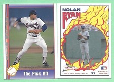 1991 Pacific Nolan Ryan Rangers #91 - The Pick Off👍