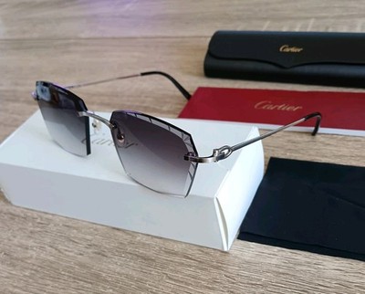 Neu Cartier Vintage randlos Diamantschliff Buffs Holz Dreifaltigkeit Dekor C Must Love NOS