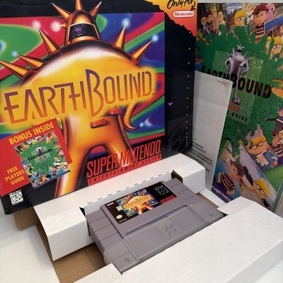 EarthBound Big Box SNES Super Nintendo Game CIB Complete VGC w/ Stickers!