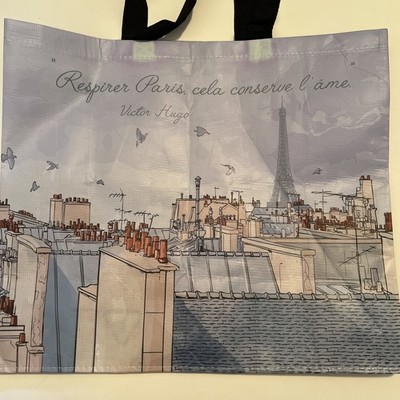 Paris Rooftops Tour Eiffel Plastic Recycled Tote Victor Hugo Respirer Paris New