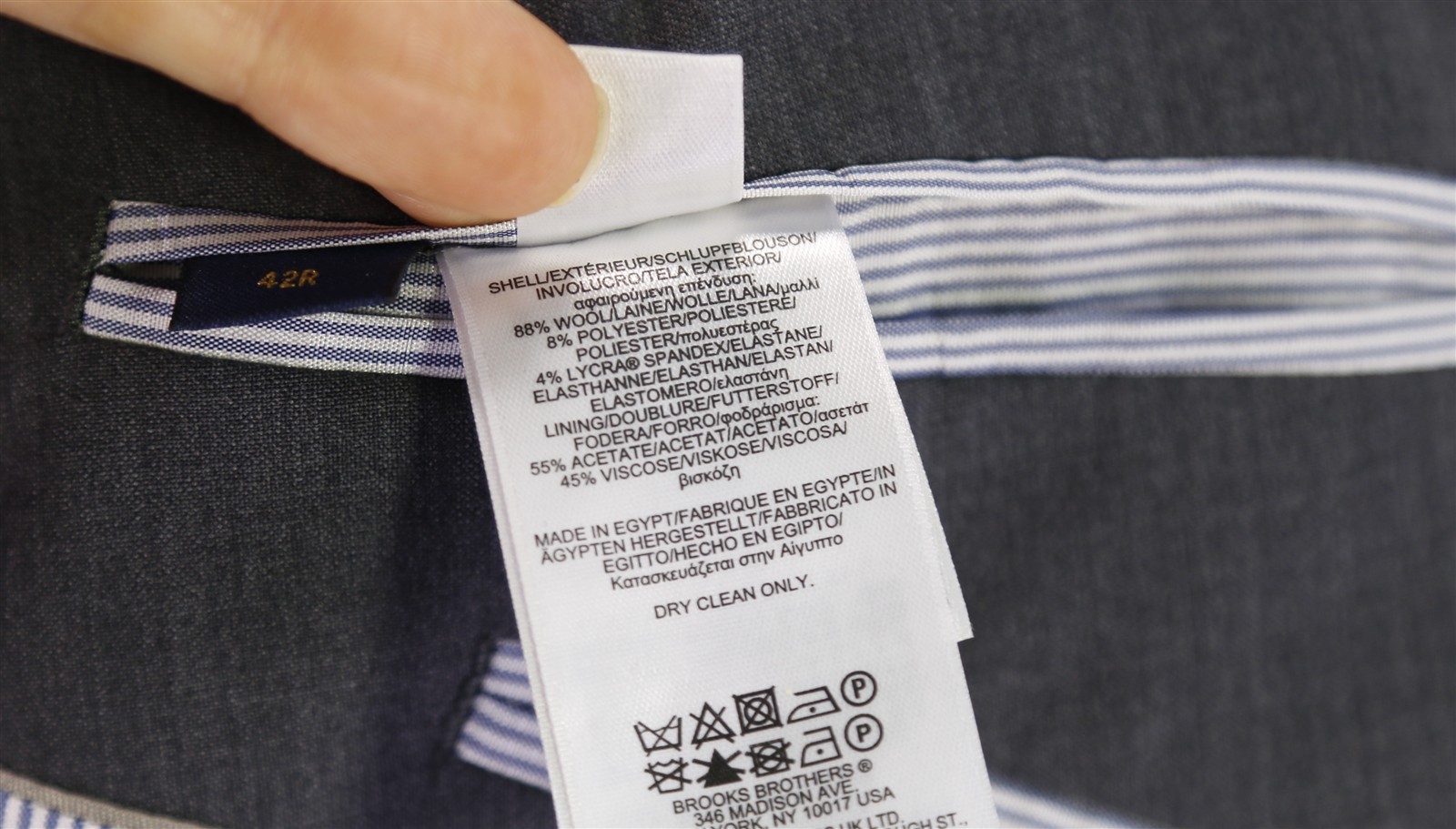 Brooks Brothers Explorer Regent Solid Gray 2-Btn … - image 9