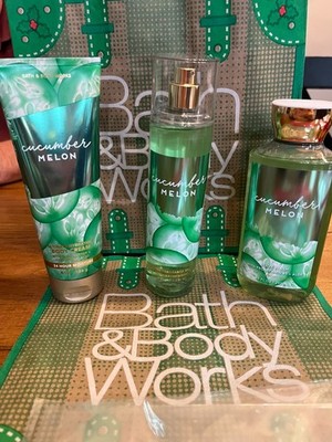 Bath & Body-3 Piece Set- Fragrance Mist/ Body Cream/Body Wash-Cucumber Melon