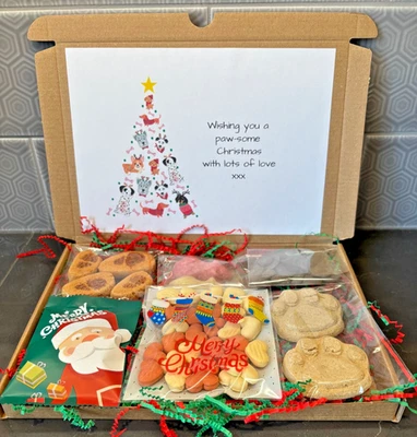 Dog Christmas Gift Treat Pamper Hamper Selection Festive Box Pet Present Puppy