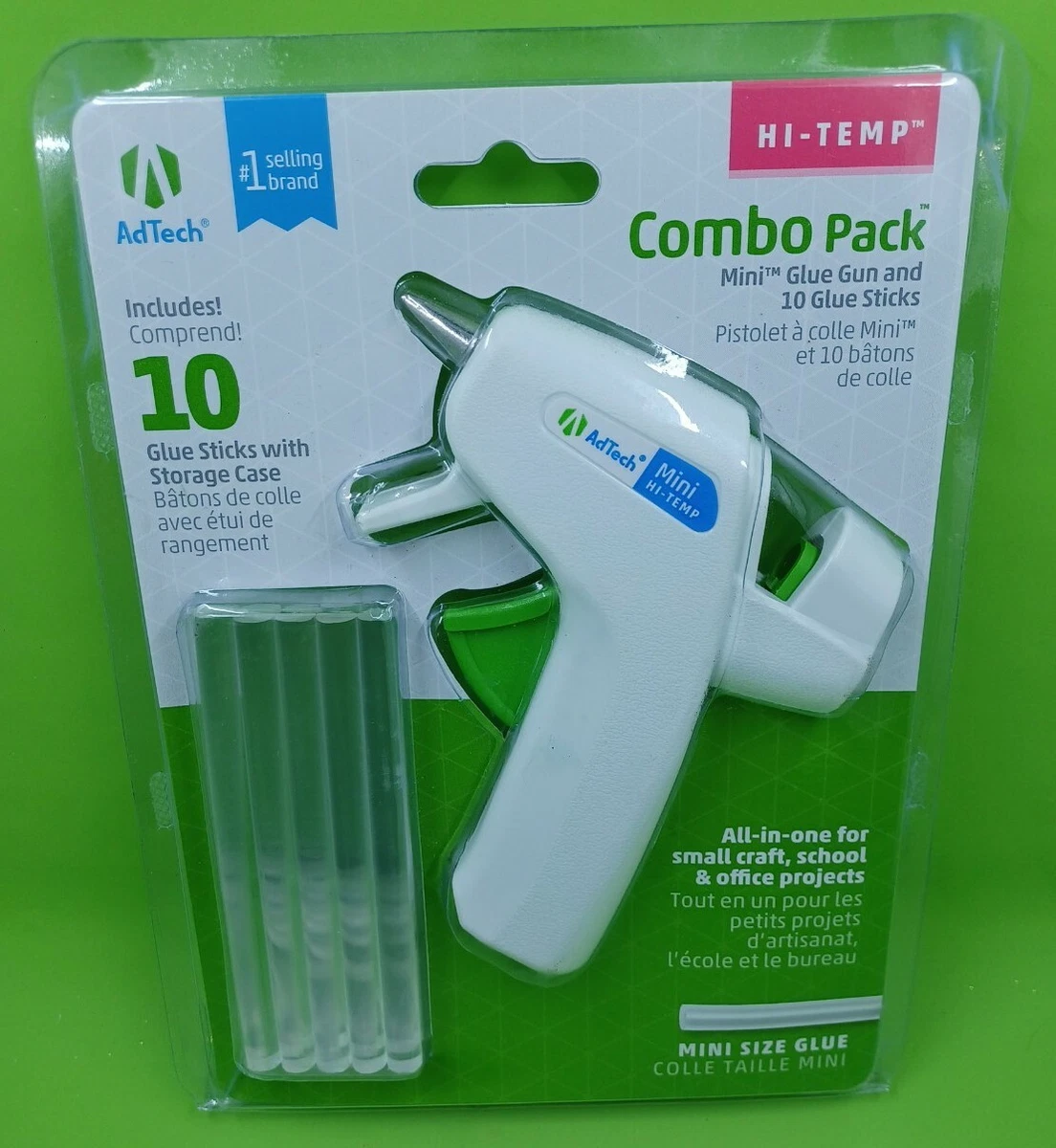 AdTech Combo Pack Mini Hot Glue Gun w 10 Glue Sticks Hi-Temp Small