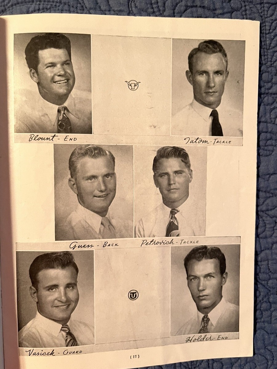 1948 LSU vs Texas football program/TOM LANDRY/ZOLLIE TOTH!!!