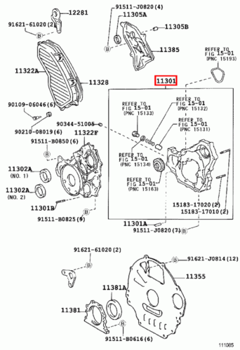 Genuine LandCruiser 100 80 Series 1HD FT 1HD T Timing Gear Cover Case Oil Pump - Picture 9 of 17