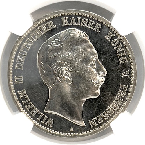 German States Prussia 1892A 5 Mark Coin Thaler Taler NGC PF 63 PROOF PP RARE UNC - Picture 3 of 3