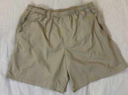 Columbia PFG Omni-Shade Drawstring Water Shorts Hiking Fishing Tan Men XL