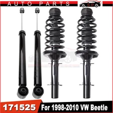 Set of 4 New Front Complete Struts Spring & Rear Shocks For VW Beetle Golf Jetta