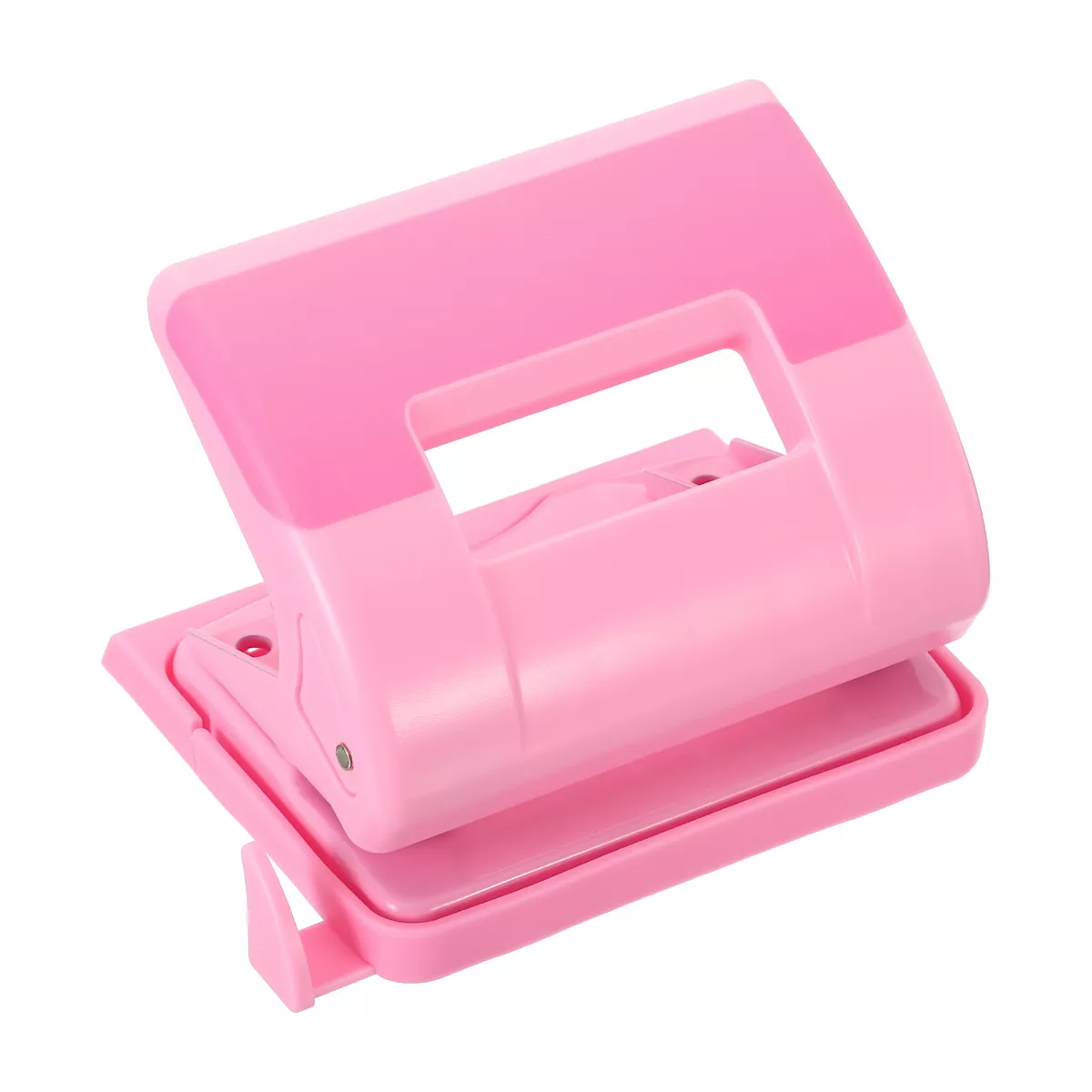 2 Hole Paper Punch Metal Hole Puncher, 8 Sheet Capacity Adjustable Punch | Harfington, Pink