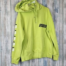 American Eagle Women's L Lime Green Heavy Hoodie Sweatshirt Kangaroo Pockets