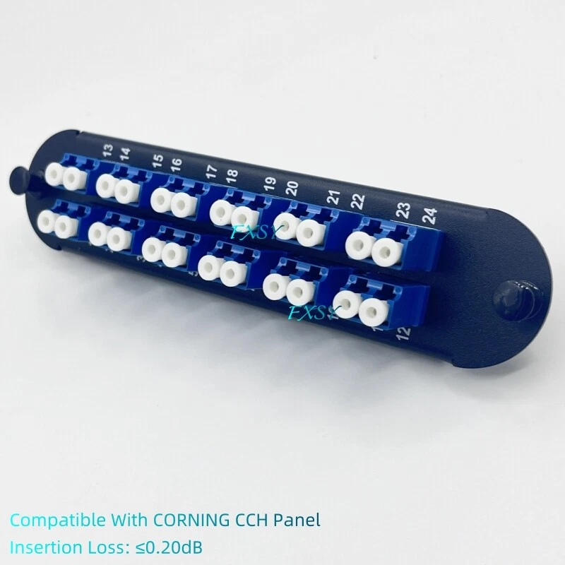 Fiber optical Panel with 12 LC Duplex SM Adapters for CORNING CCH - Image 3 of 4