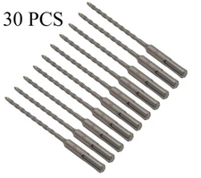 30PCS 3/16"x6" Drill Bit Set SDS Plus Rotary Hammer Concrete Masonry Carbide Tip