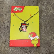 The Grinch Who Hash Necklace - Silver Chain 18  