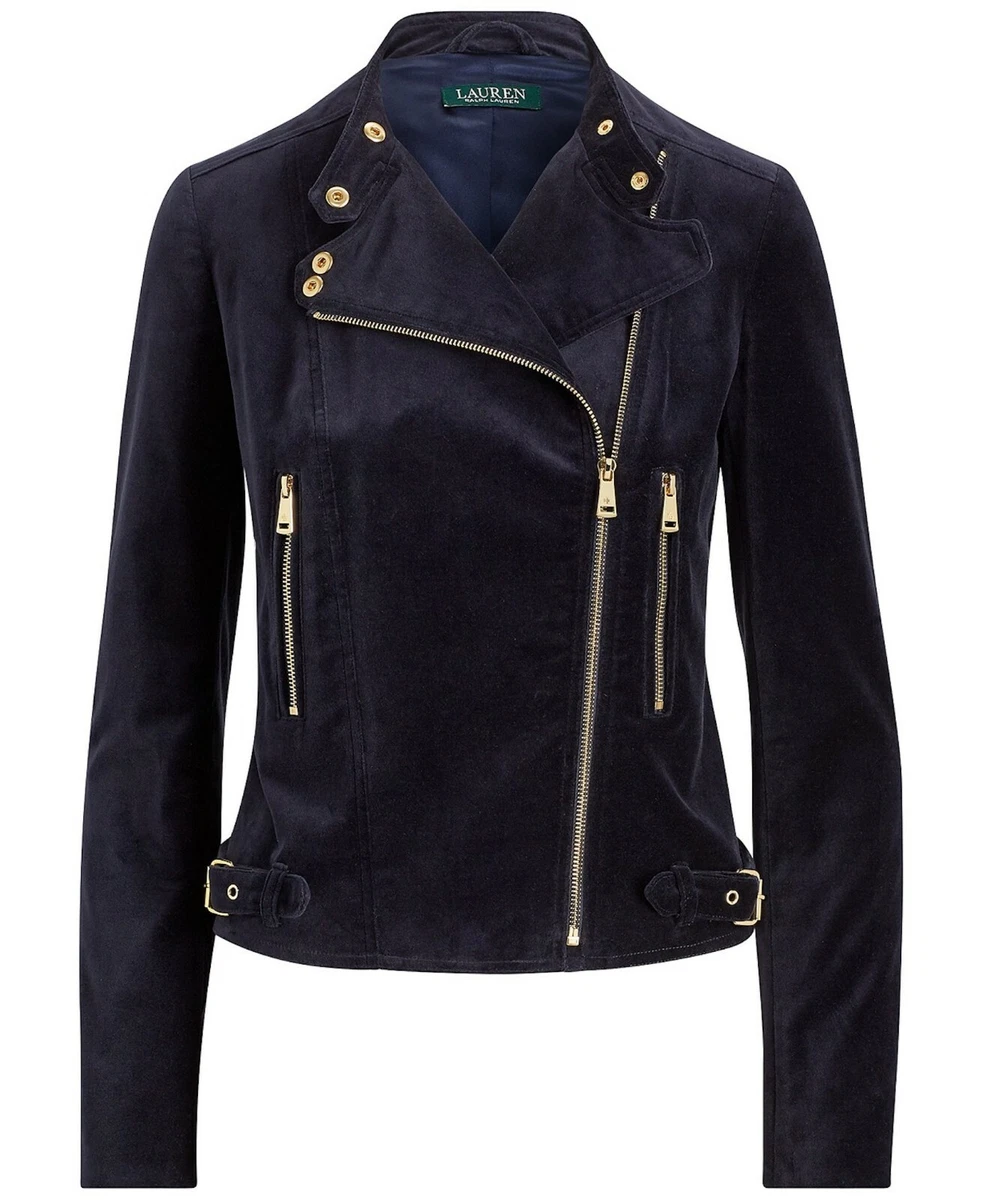 Blue velvet hotsell moto jacket