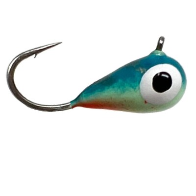 Tungsten Ice Fishing Jig Set - Chart Glow Orange Tiger, 5MM, 1/15 OZ For Panfish - View #5