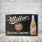 Miller Beer Vintage Style Tin Metal Bar Sign Poster Man Cave Collectible New
