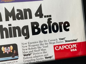 Vintage Mega Man 4 Nintendo NES 1991 Framed ORIGINAL Ad Display Art Poster 8x10