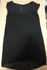 Lush Button Peep Back Sleeveless Little Black Dress Short Women’s Size M Medium