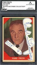 Chuck Thompson DGA Signed 1960 Fleer Ford Frick Cut Autograph