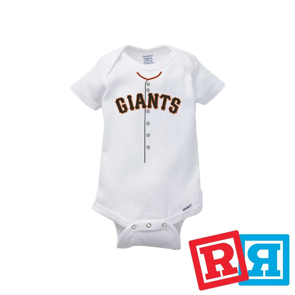 Giants Baseball Gerber Baby Onesie® Bodysuit Cotton Unisex White