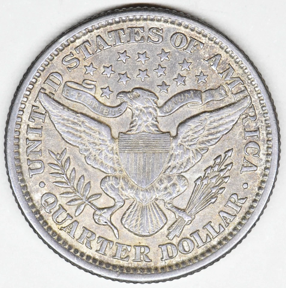 1899 barber quarter in an uncirculated high grade with beautiful toning - Image 3 of 4