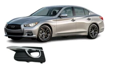 ⭐ FOR 2014-2017 INFINITI Q50 LEFT SIDE BUMPER FOG LIGHT LAMP COVER BEZEL CHROME⭐