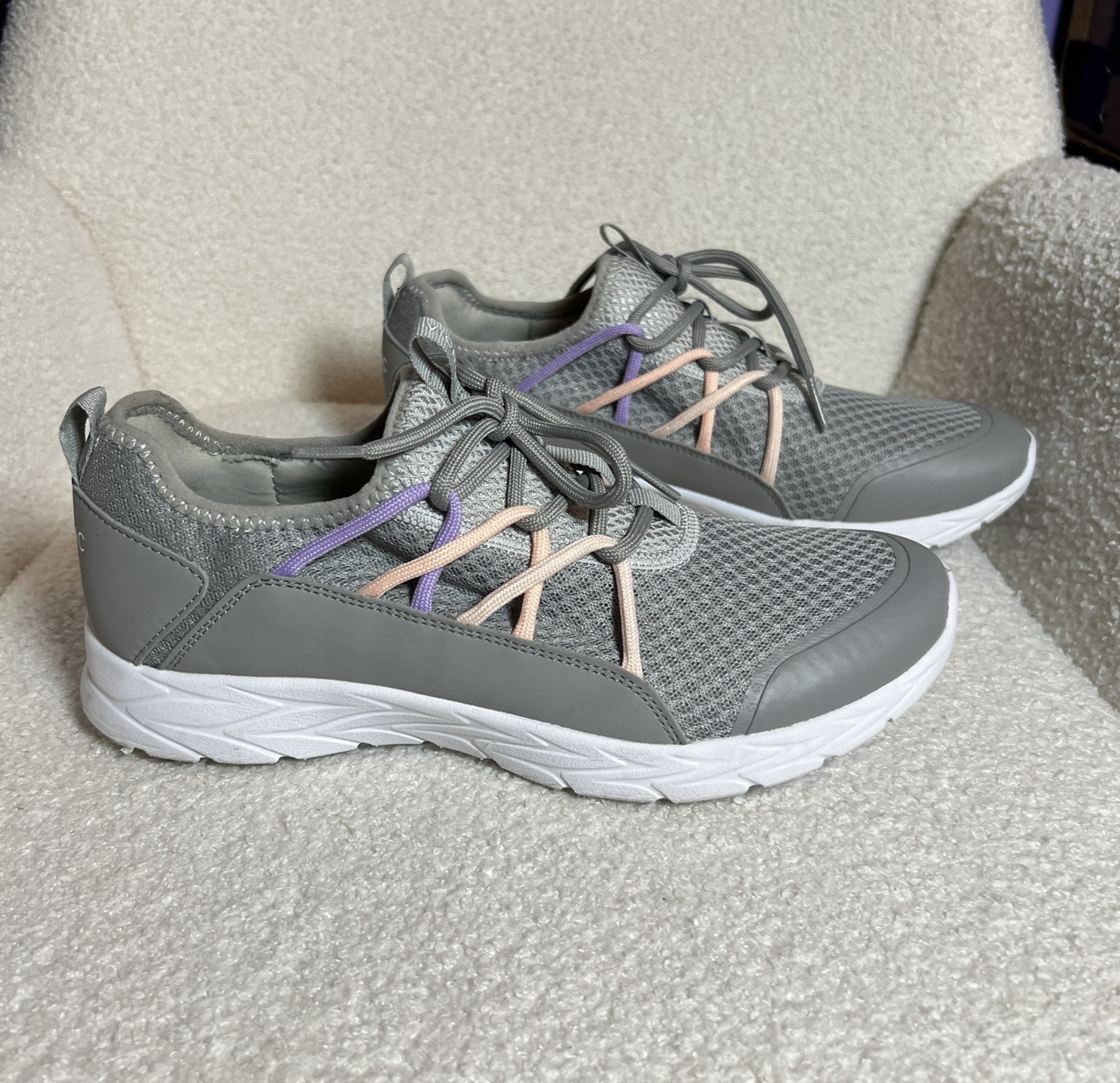 SAOLA Vionic Zeliya Sneakers Maglia Grigio Chiaro Donna Taglia 9 5
