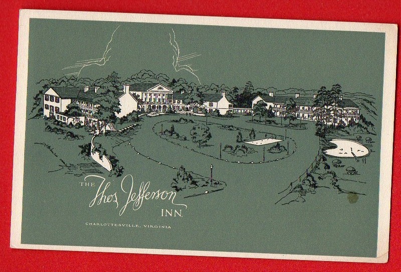 VIRGINIA - CHARLOTTESVILLE, THE THOMAS JEFFERSON INN POSTCARD 350