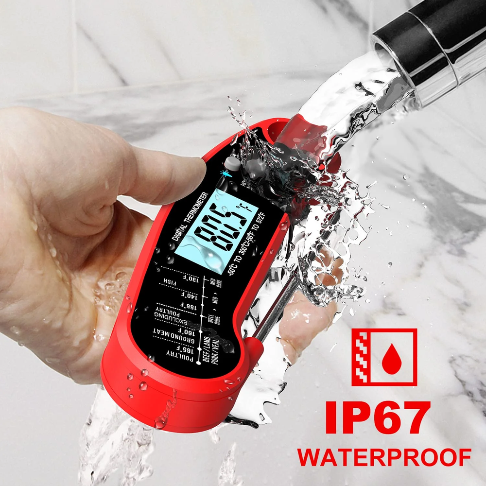Wireless Digital Meat Thermometer for Grilling with Instant Read and Food Probe
