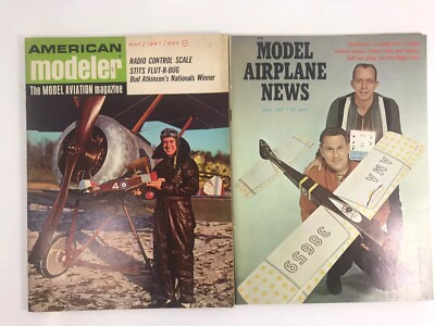 Lot of 2 Vintage AMERICAN MODELER MAGAZINES, R/C Models Slot cars 1967 April/May
