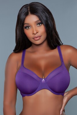 NWT sexy BE WICKED full COVERAGE underwired SIDE support SLINGS mesh INSERTS bra
