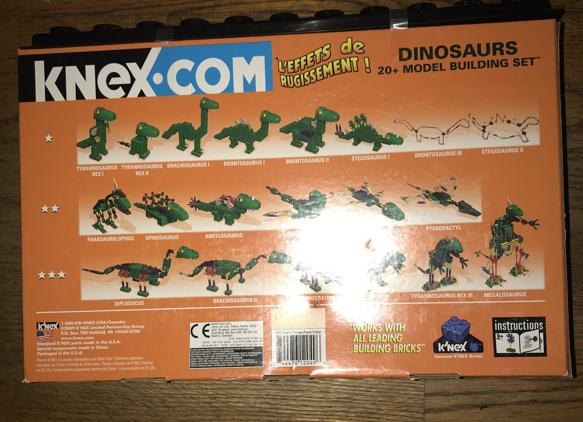 NEW K'NEX DINOSAUR 20+ Model Building Set - KNEX T-Rex with Sound