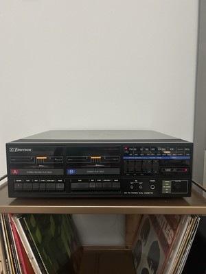 Dual Cassette 4-Way Stereo System with AM/FM Stereo Receiver/Phono Turn Table 
