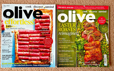 OLIVE MAGAZINES  X 2 ISSUES APRIL & MAY 2022